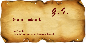 Germ Imbert névjegykártya